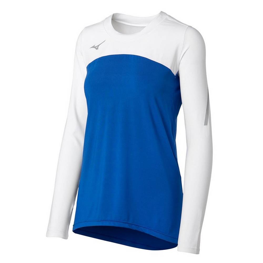 Mizuno Women's Techno VII Long Sleeve Volleyball Jersey Royal/White (440681-ZRD)